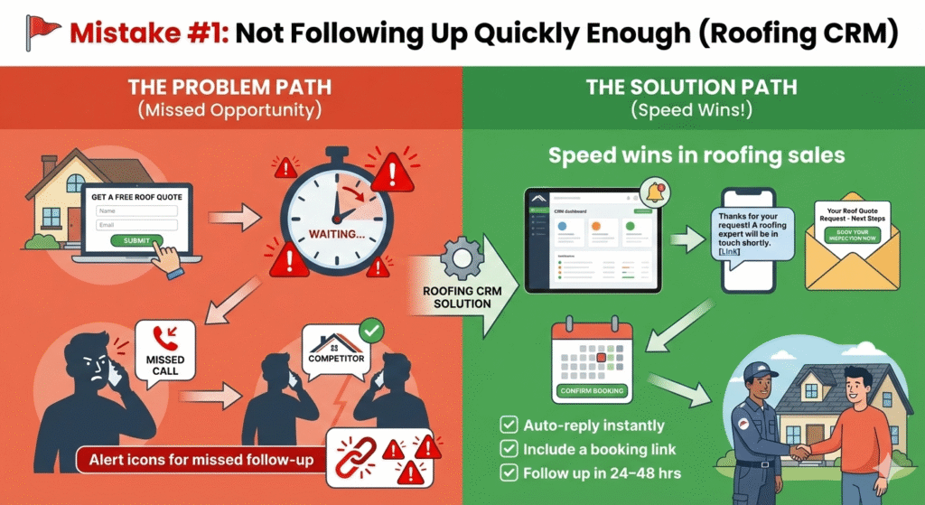 Discover 6 common CRM mistakes roofing contractors make and how to fix them with automation